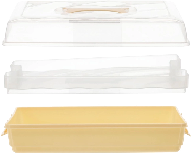 Kontajner na tortu Karpatka s táckou a rukoväťou 44 × 30 × 13 cm