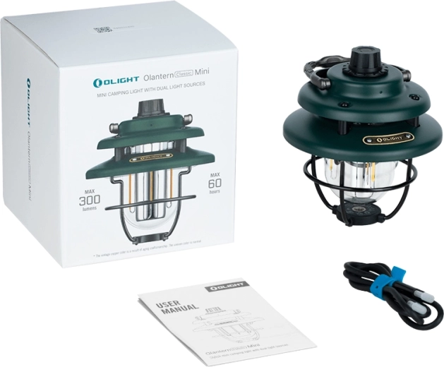 Olight Olantern Classic Mini prenosná kempingová lampa Forest Green, nabíjateľná
