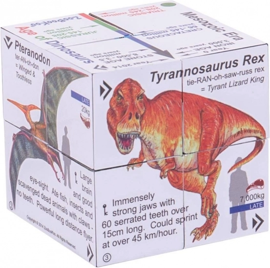Zoobookoo vzdelávacia kocka Dinosaury