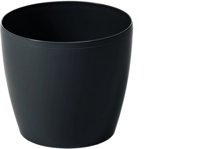 Dekoratívny obal na kvetináč Magnolia 18 cm čierny Lamela