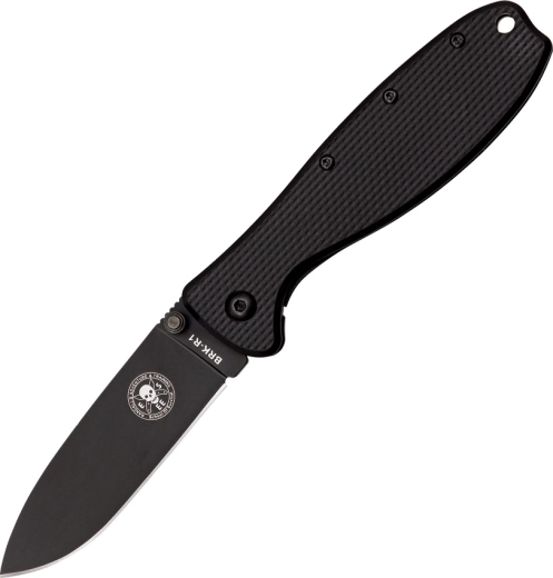 Zatvárací nôž ESEE Zancudo Black, 7,7 cm, celočierny, FRN