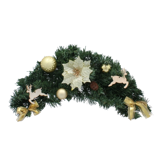 Závesný vianočný ozdobný prvok 60 cm v zlatej farbe