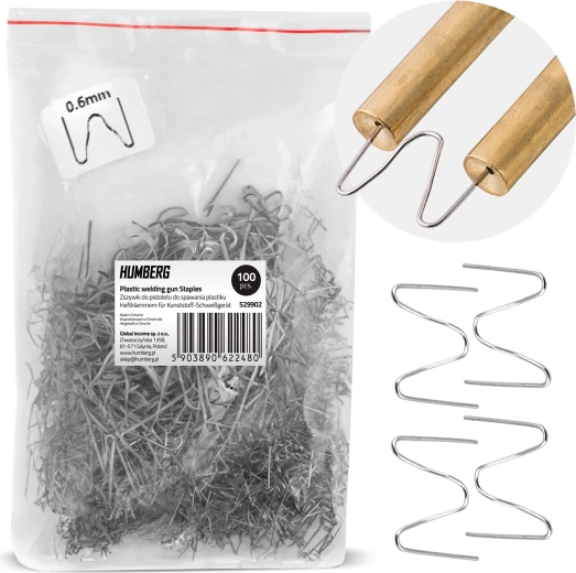 Spony do zváračky plastov typ B 6 mm – 100 ks Humberg