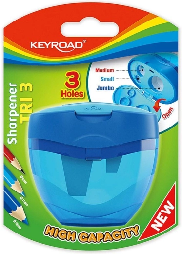 Strúhadlo Keyroad Tri Plus s veľkokapacitným kontajnerom, modré