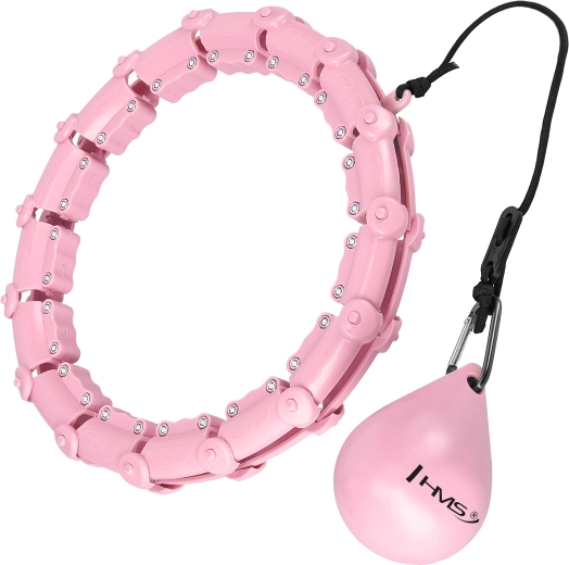 Masážny smart hula hoop so závažím ružový HMS HHW11 Plus Size
