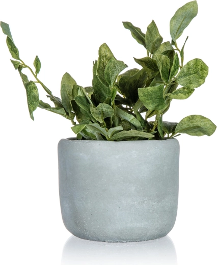 Umelá zelená rastlina v betónovom kvetináči 20 cm GREENERY