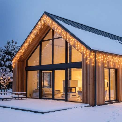 Solight LED vianočná girlanda cencúle 400 LED, 20 m, teplá biela