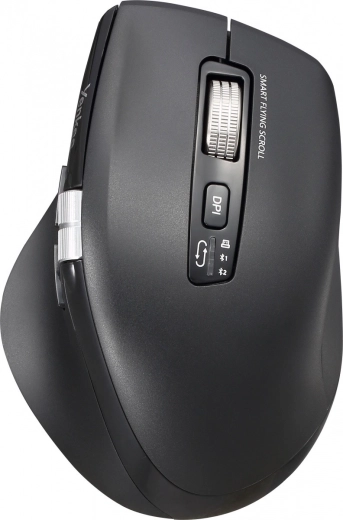Ergonomická bezdrôtová myš s dobíjateľnou batériou a duálnym pripojením 2× Bluetooth + USB 2,4 GHz SPIN