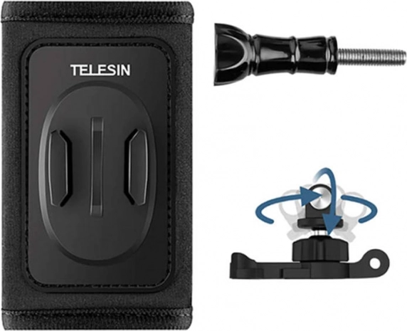 Sada držiaka na batoh TELESIN s otočným 360° J‑hákom pre akčné kamery