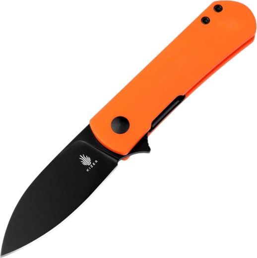 Zatvárací vreckový nôž Kizer Yorkie s oceľou Nitro-V a oranžovou rukoväťou G10 - 1 kus