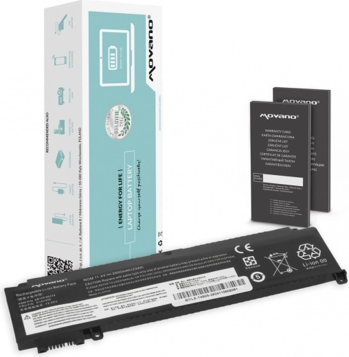 Movano batéria pre Lenovo ThinkPad T460s a T470s (predná) 2000 mAh 23 Wh