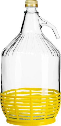 Sklenený demižón s viečkom 5 l