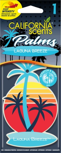 Závesná vôňa do auta CALIFORNIA SCENTS Laguna Breeze – palmy