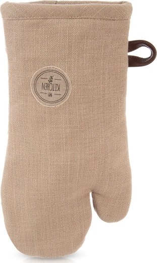 Bavlnená kuchynská chňapka s magnetom, hnedá 32 cm