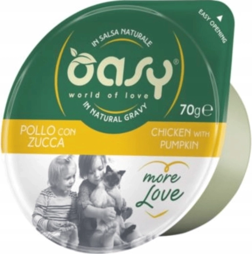 Oasy More Love kuracie s tekvicou – kelímok 70 g