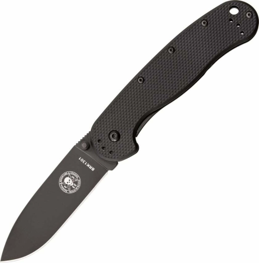 ESEE Avispa Black vreckový nôž 8,9 cm, celočierny, FRN