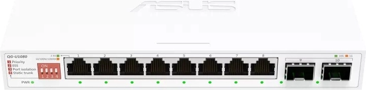 Neriadený prepínač 8× 2.5G + 2× 10G SFP+ QG-U1080