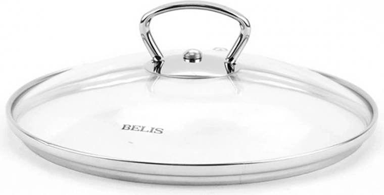 Sklenená pokrievka 18 cm s nerezovým úchytom