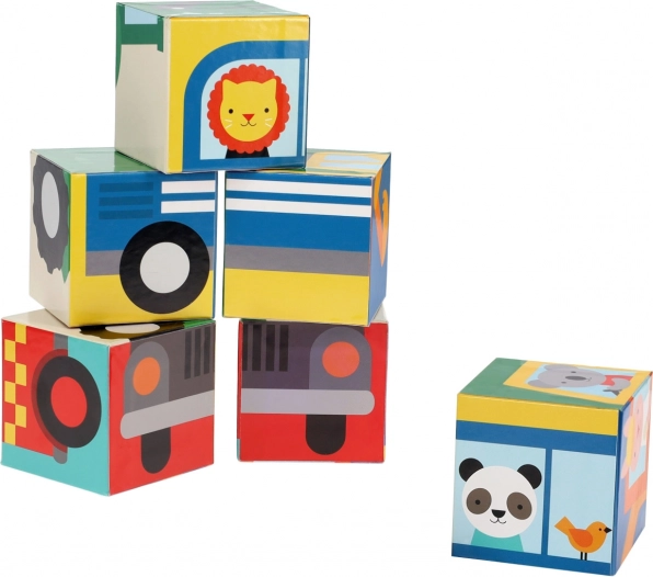 Petit Collage kocky vozidiel so zvieratkami