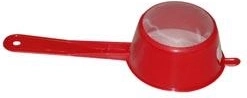 Cedník s rukoväťou 6 cm – plast, mix farieb