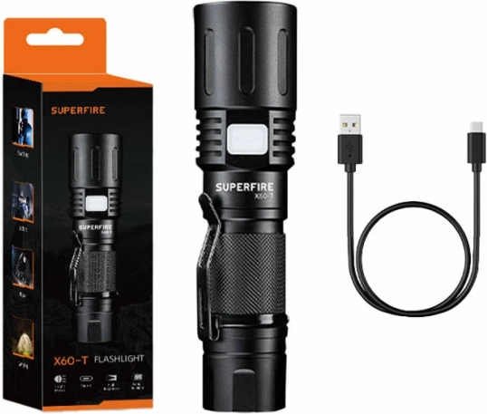 Baterka Superfire X60-T USB nabíjateľná, 1500lm
