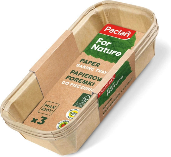 Paclan For Nature kompostovateľné papierové formy na pečenie 3 ks