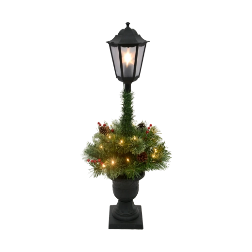 Vianočná LED lucerna s dekoráciou 90 cm
