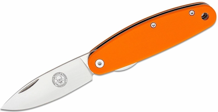 ESEE Churp Orange vreckový nôž 6,8 cm s čepeľou D2 a rukoväťou G10