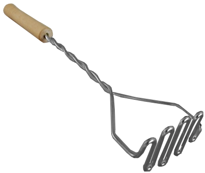 Nerezové tlačidlo na zemiaky s drevenou rukoväťou Tarmex