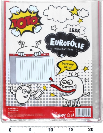 Transparentný zakladajúci obal A4 s farebným závesom