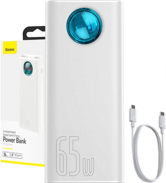 Powerbanka Baseus Amblight 30000mAh, 65W, biela
