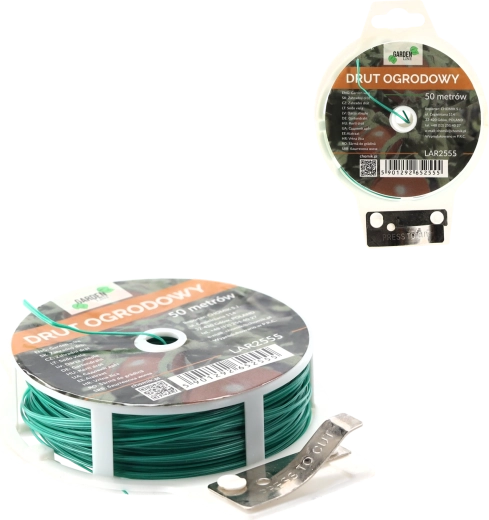 Záhradný viazací drôt 50 m s integrovaným strihacím nožom