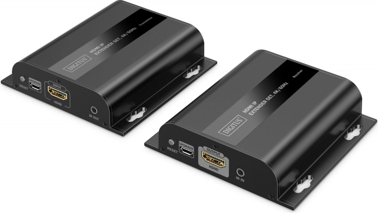 HDMI extender cez IP 1G po kábli CAT6 – 4K/60 Hz, IR, sada vysielač + prijímač