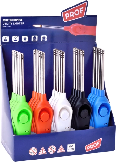 Prof plniteľný plamienkový zapaľovač s detskou poistkou 23,5 cm