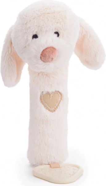 Bigjigs Baby hrkálka 3v1 psík s píšťalkou a hryzátkom