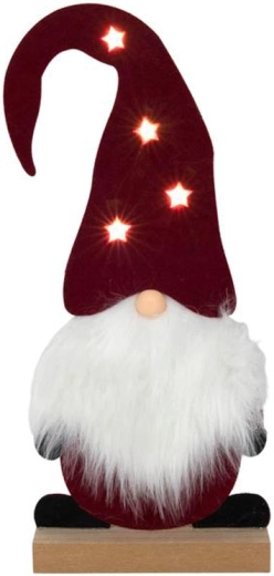 Plstená figúrka škriatok s LED svetielkami 35 cm