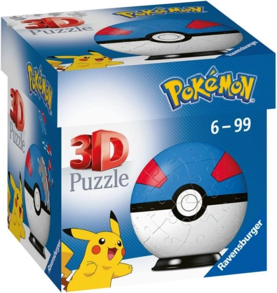 Ravensburger 3D puzzle Pokémon Great Ball – 54 dielikov
