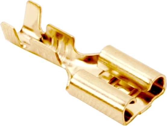 Medená lisovacia dutinka pre vidlicu 6,3 mm