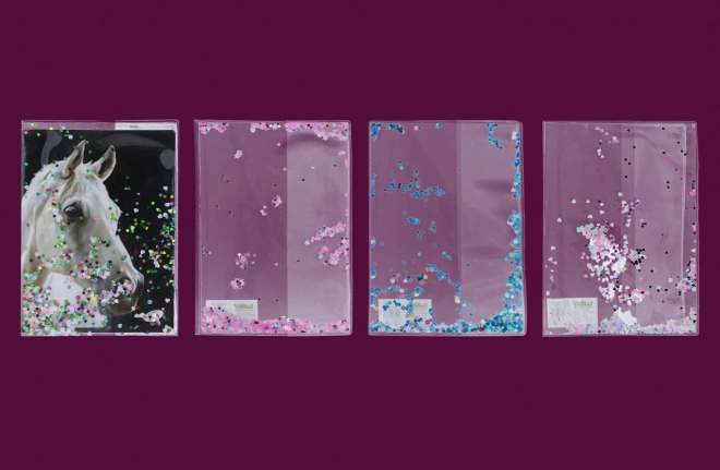 Obal na zošit A5 s trblietkami