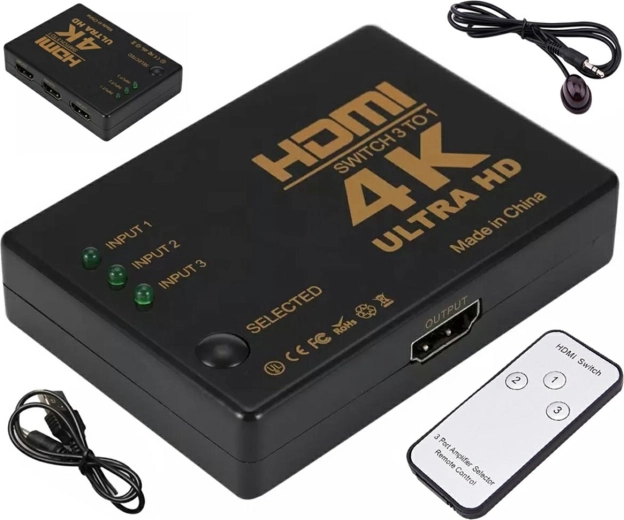 HDMI prepínač s diaľkovým ovládaním
