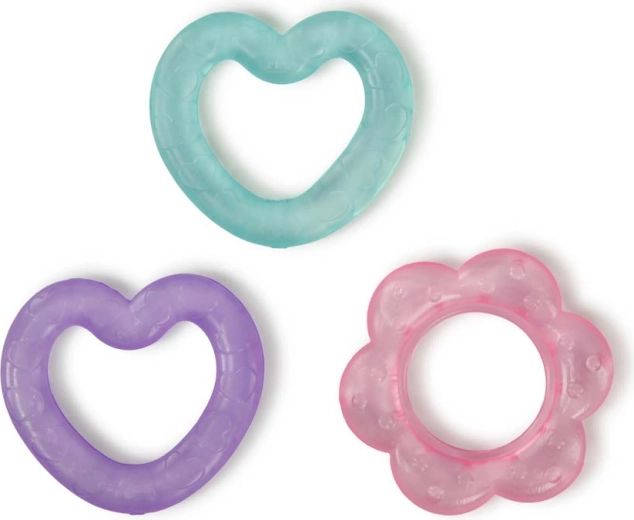 Bright Starts hryzadlá plnené vodou – sada 3 tvarov, od 3 mesiacov