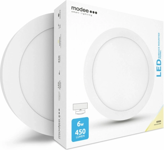 Kruhový LED panel Modee Smart Lighting 6 W, prisadený, neutrálna biela