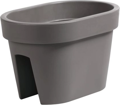 Kvetináč na zábradlie Lofly Railing sivý kameň 12,3 l