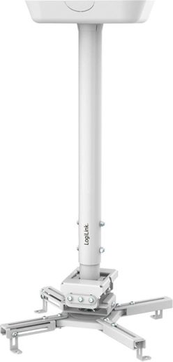 Stropný držiak projektora s ramenom 595–895 mm, biely