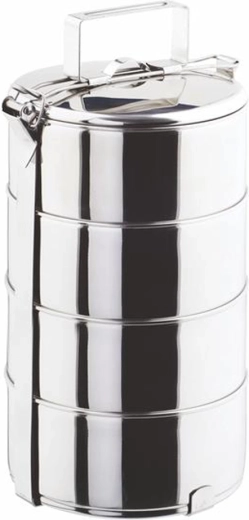 Nosič jedla TORO so štyrmi poschodiami, 4 × 1,25 l, priemer 16 cm