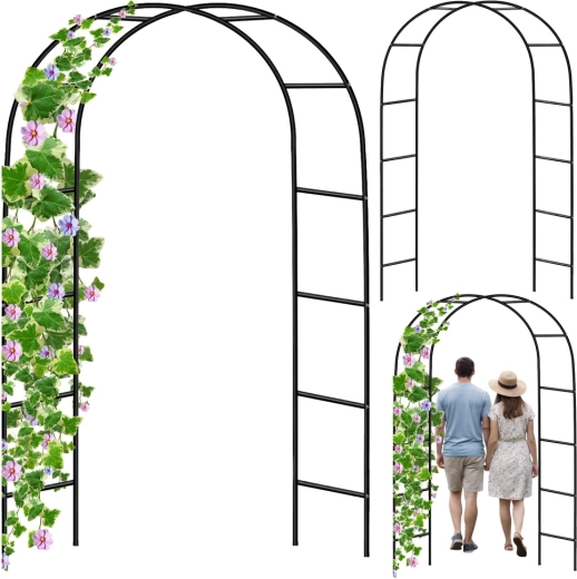 Záhradná kovová pergola – oblúk pre popínavé rastliny 240 × 140 cm