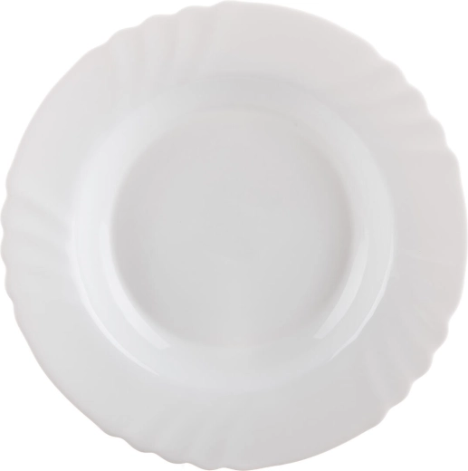 Hlboký sklenený tanier EBRO 23,5 cm biely