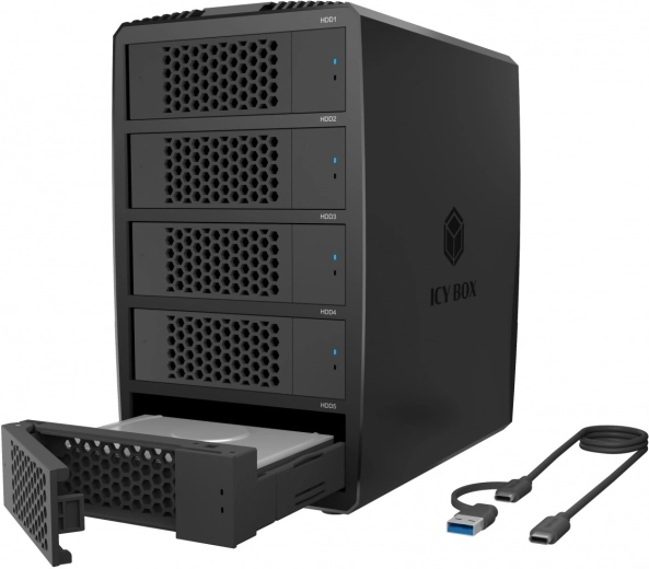 Externý RAID box ICY BOX pre 5× SATA disky 2,5/3,5