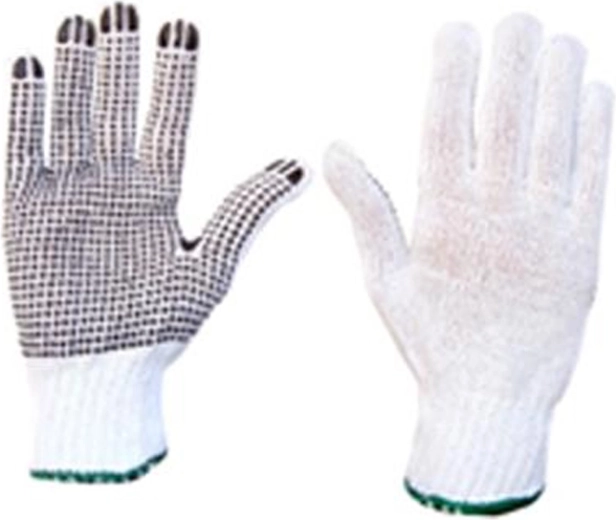 Pletené bavlnené pracovné rukavice s protišmykom veľ. L