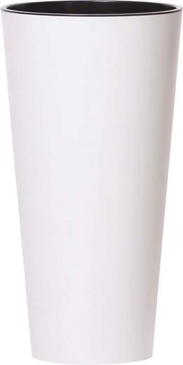 Kvetináč Tubus Slim s vložkou 25 cm biely matný